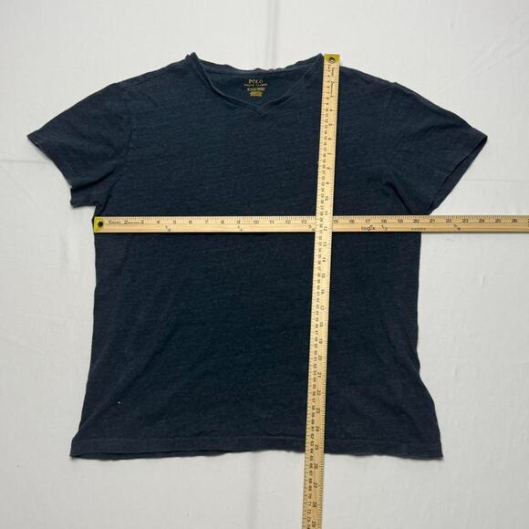 Polo Ralph Lauren Navy Blue V-Neck Short Sleeve T-Shirt Men’s Size Medium - Picture 5 of 5